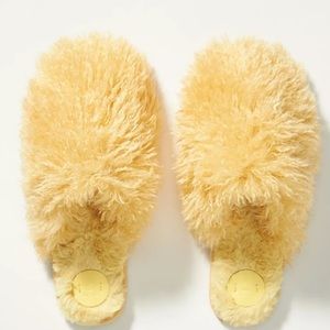 Anthropologie New Teddy Slide Slippers